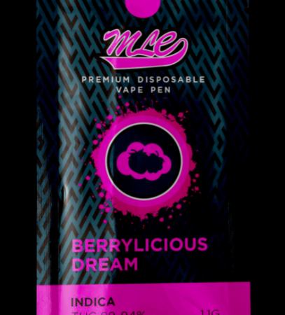 Major League Extractions Vape Pen 1.1g THC - Berrylicious Dream (Indica)